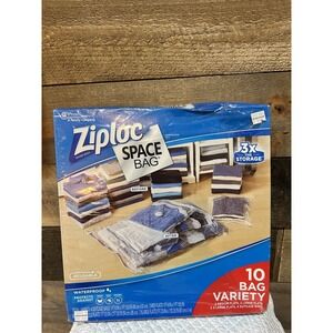 Ziploc Space Bag 10 Bag Variety Value Pack‎ Space Saver Organizer System